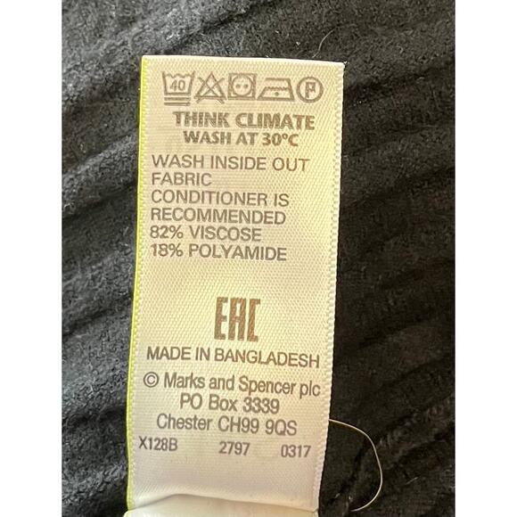 M&S COLLECTION 3/4 DOLMAN SLEEVE PULL-OVER SWEATER, WOMENS, XL, BLACK, CREWNECK - Picture 10 of 11